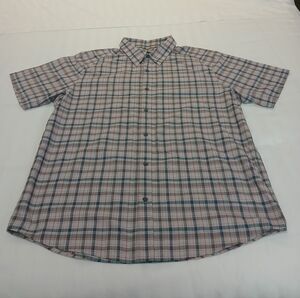 Marmot For Life Casual Plaid Short Sleeve Button Down Shirt Men's XL